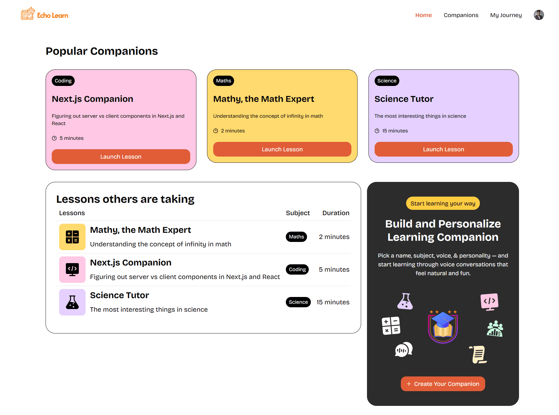 Echo Learn (AI Learning Platform)